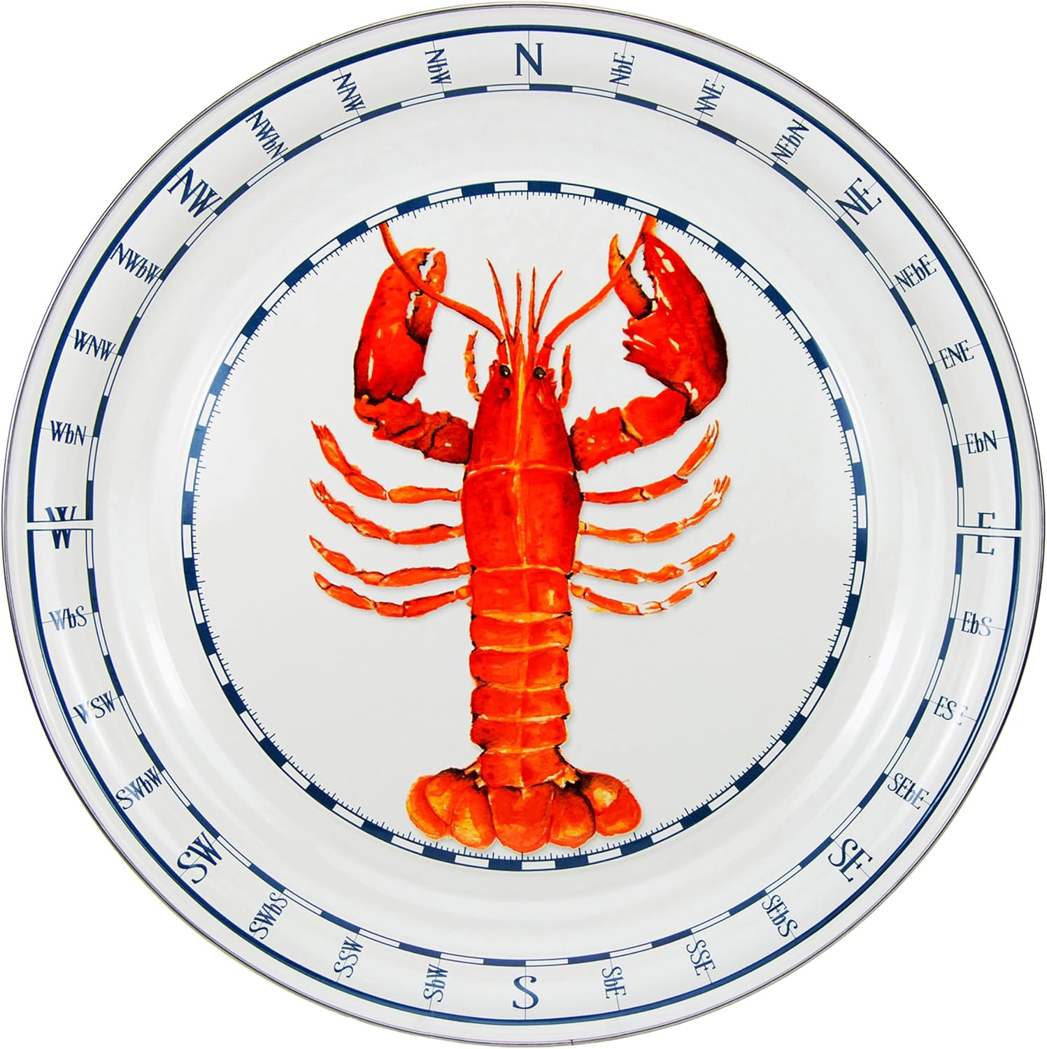 Golden Rabbit Enamelware Large Serving Tray, 20 inch, Lobster