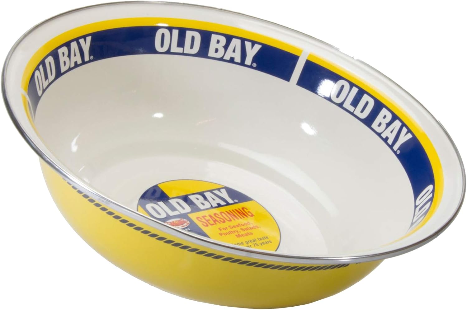 Golden Rabbit Enamelware Serving Basin, 4 quart, Old Bay
