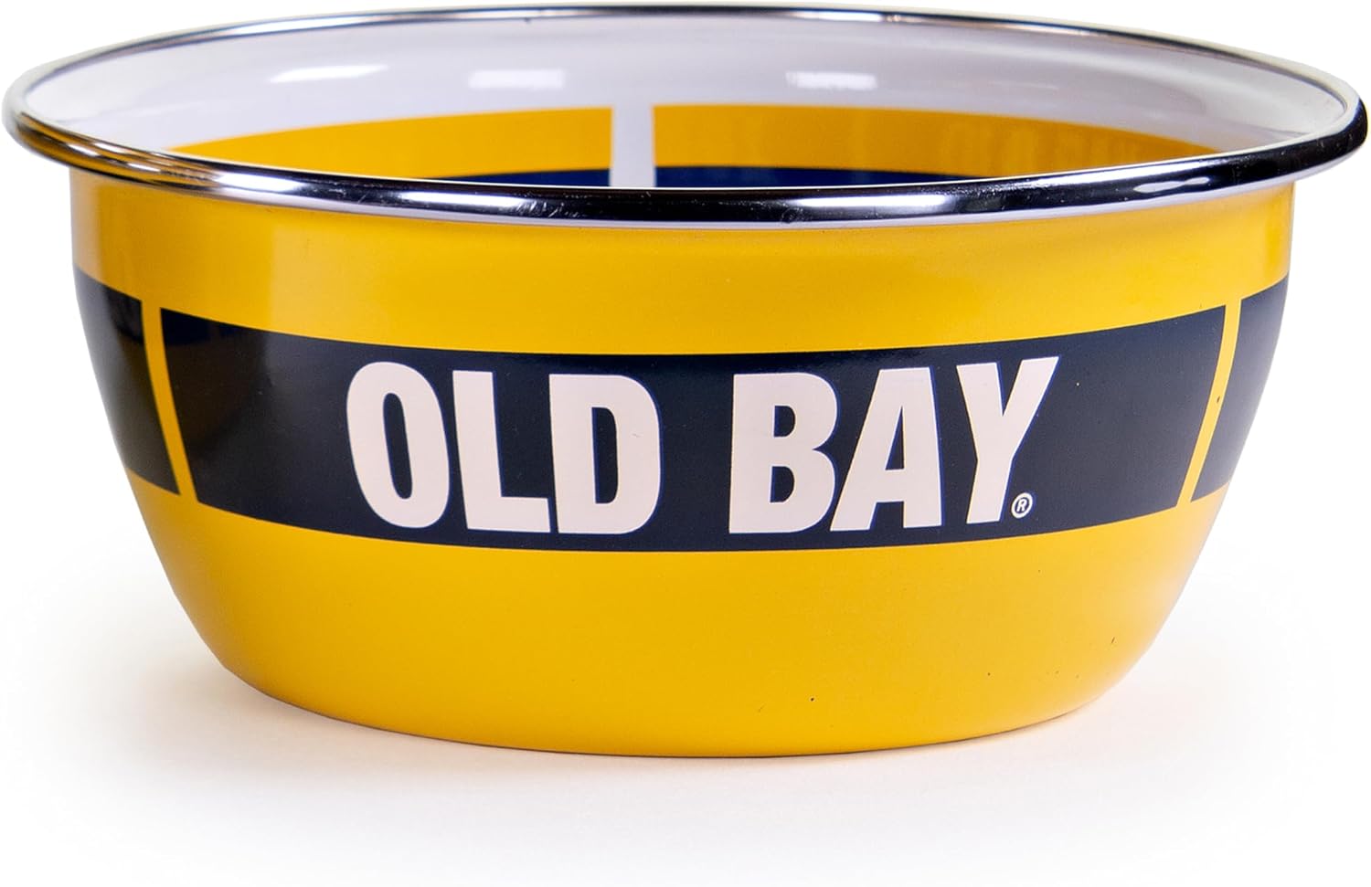 Golden Rabbit Enamelware Salad Bowls, 24 ounce, Old Bay, Set of 4