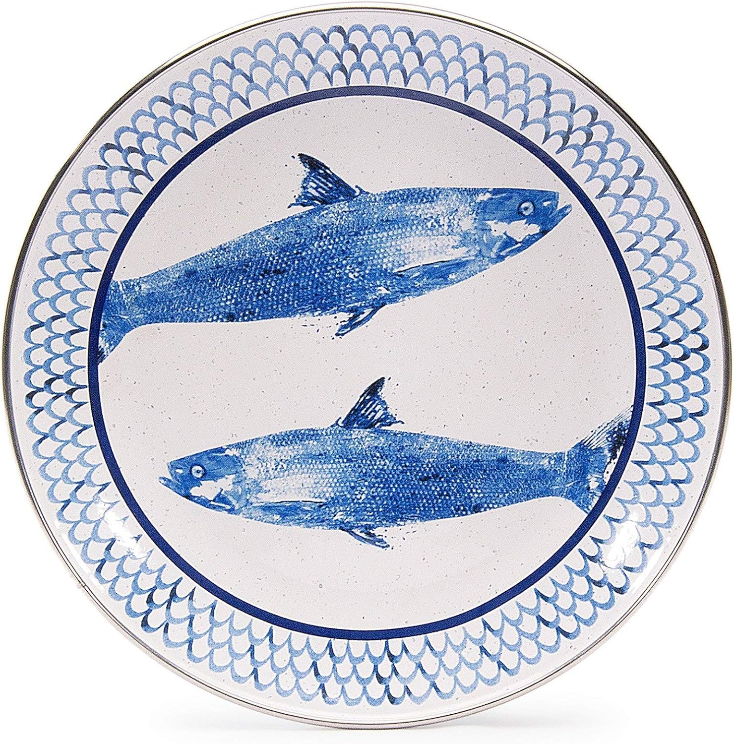 Golden Rabbit Enamelware Sandwich Plates (Fish Camp)