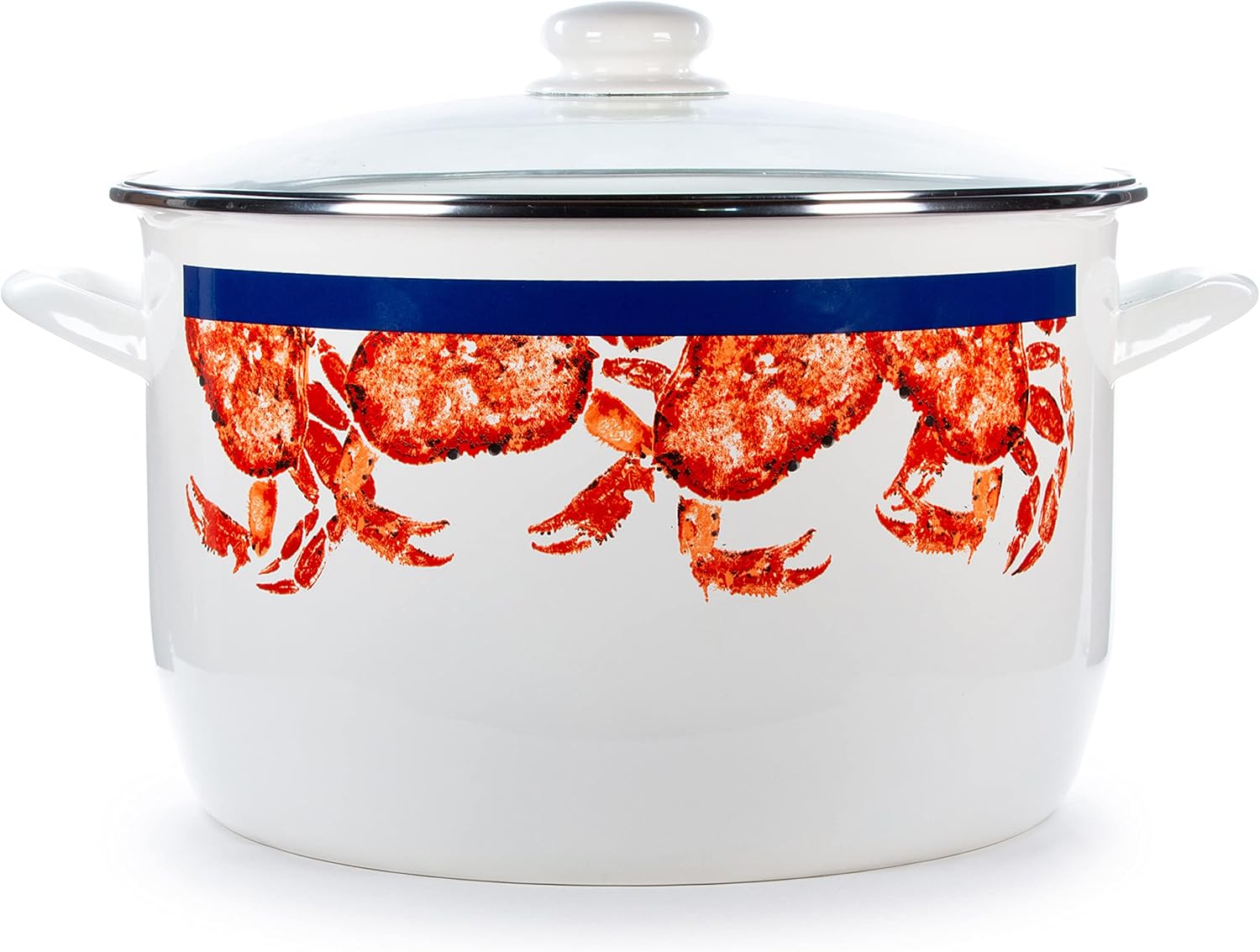 Golden Rabbit Enamelware Soup or Stock Pot, 18 quart, Crab House