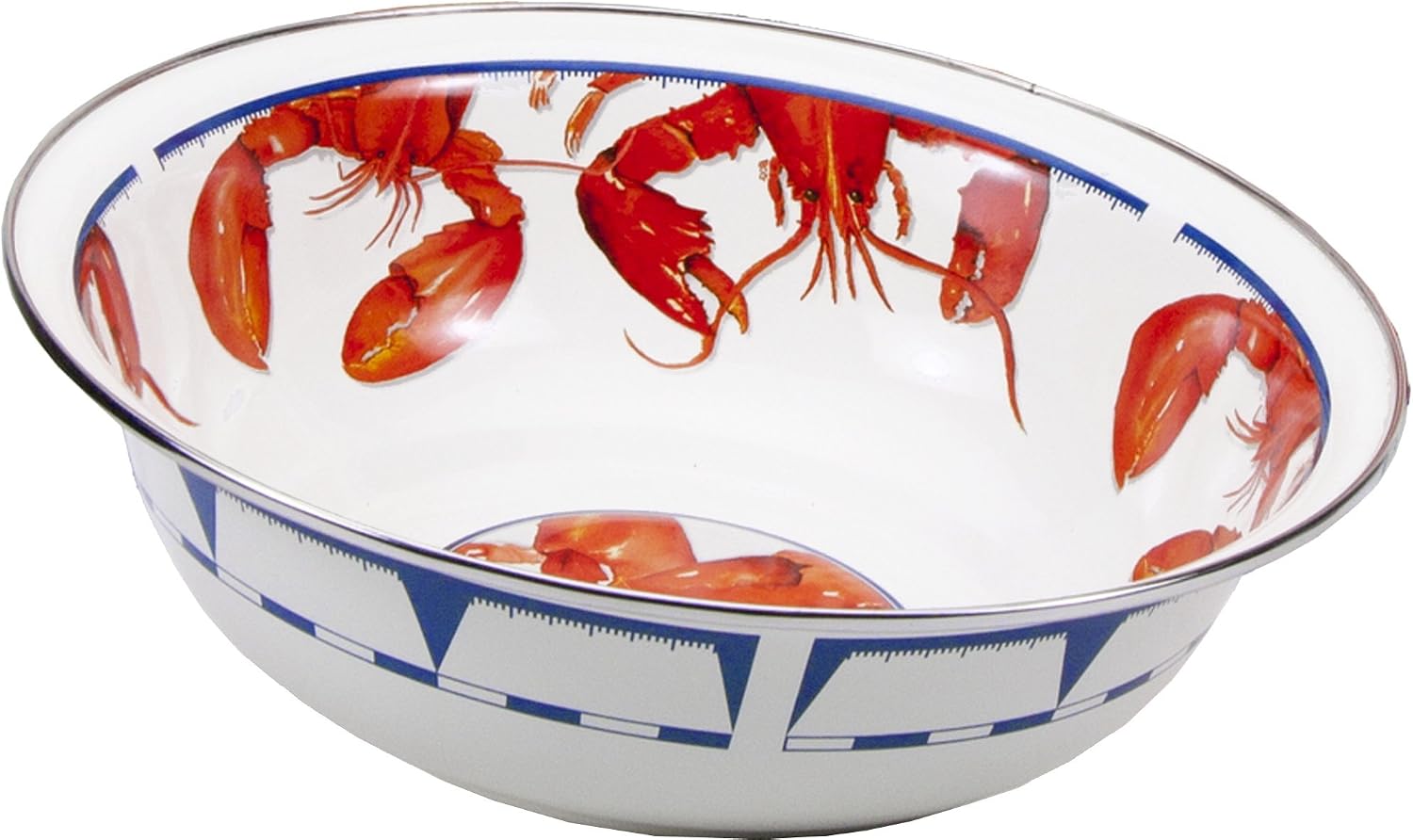Golden Rabbit Enamelware Serving Basin, 4 quart, Lobster