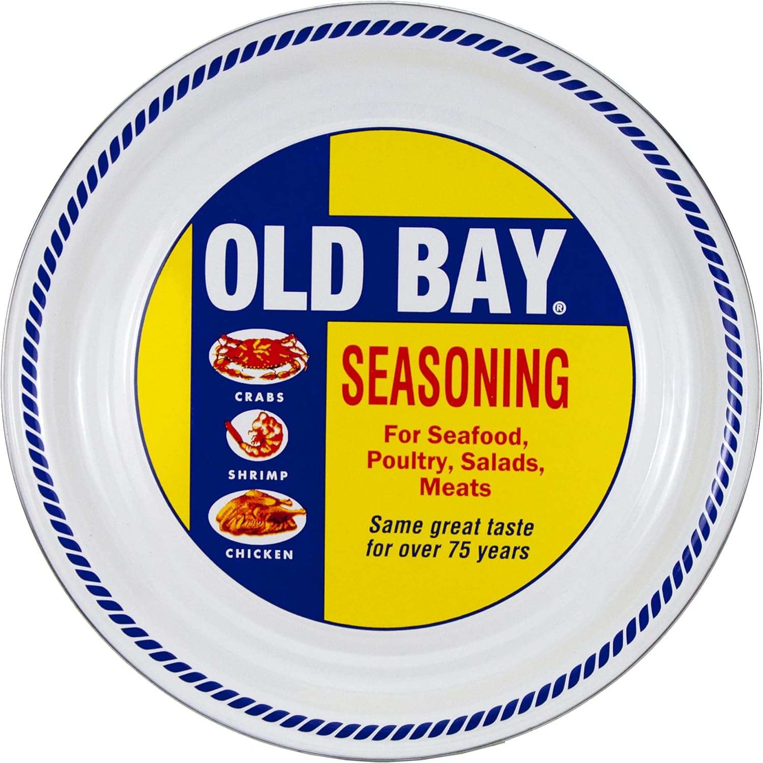 Golden Rabbit Enamelware Medium Tray, 15.5 inch, Old Bay