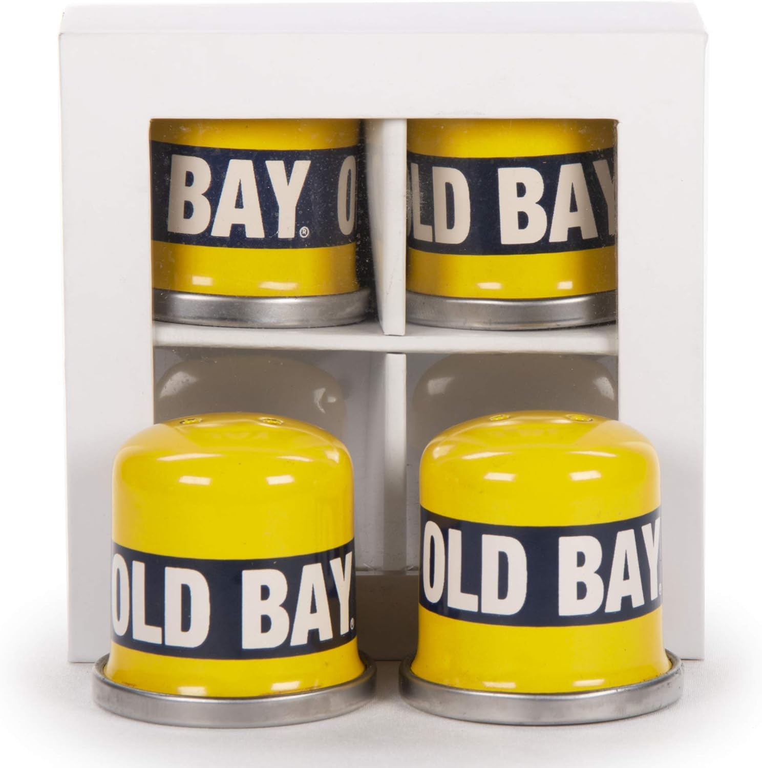 Golden Rabbit Enamelware Salt and Pepper Shakers, 2 Sets in Gift Box, Old Bay