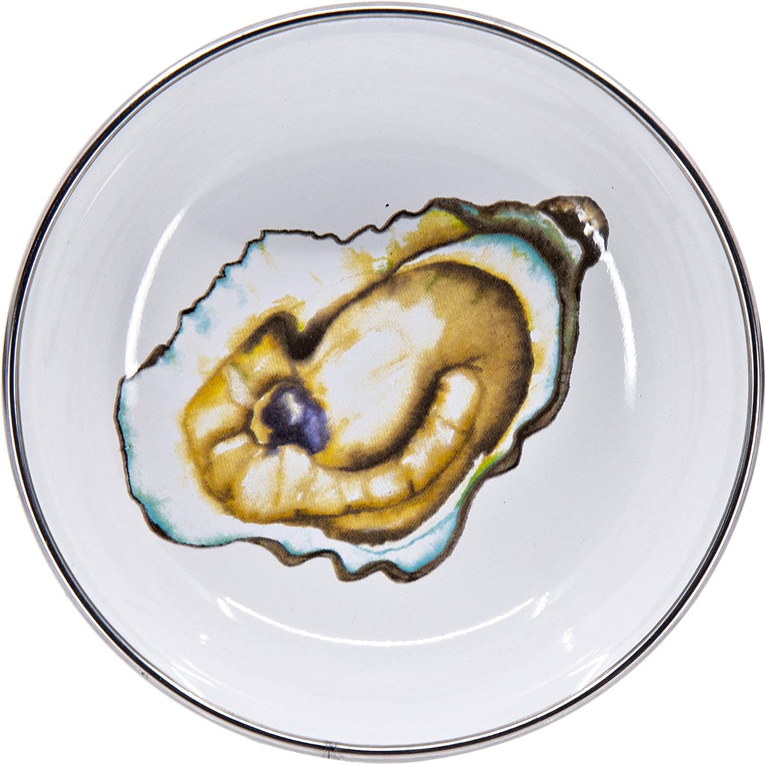 Golden Rabbit Enamelware Tasting Dish Bowls, 4 ounce, Oyster, Set of 6