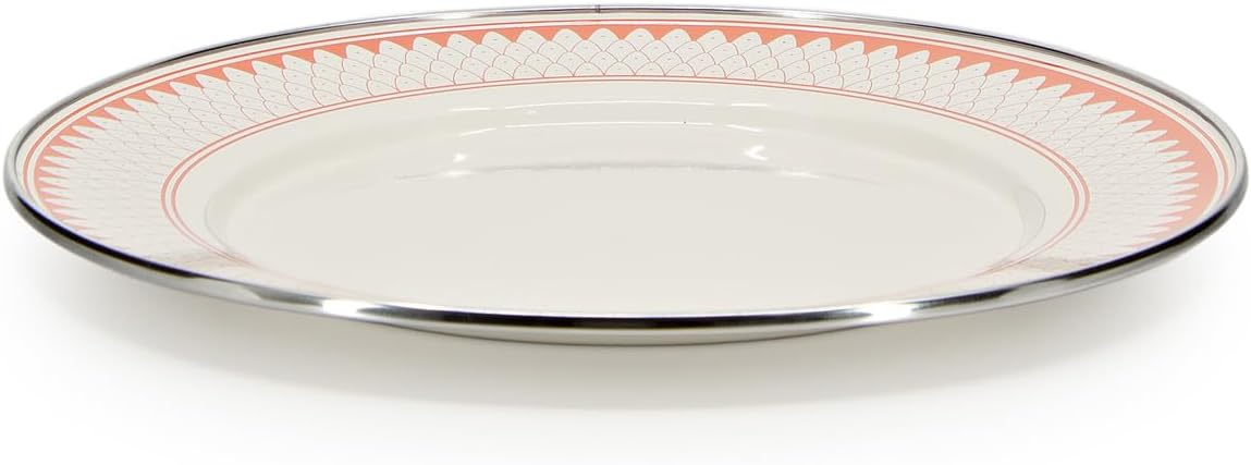 Golden Rabbit Enamelware Dinner Plates, 10.5 inch, Siera Sevilla, Set of 4