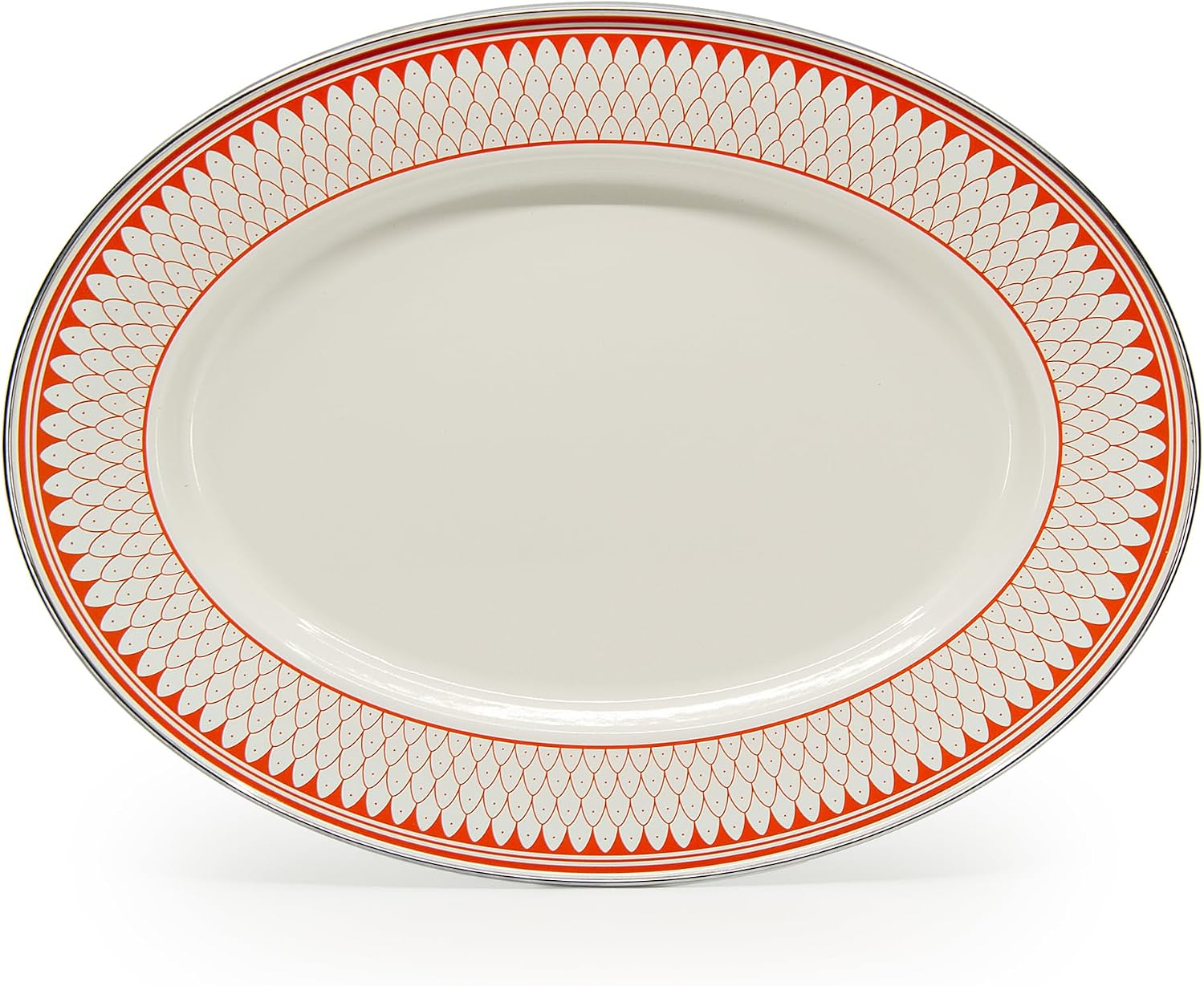 Golden Rabbit Enamelware Oval Platter, 12 x 16in, Siera Sevilla