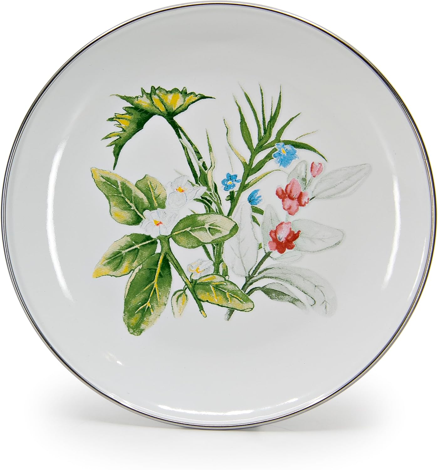 Golden Rabbit Enamelware Sandwich Plates (Herbs)
