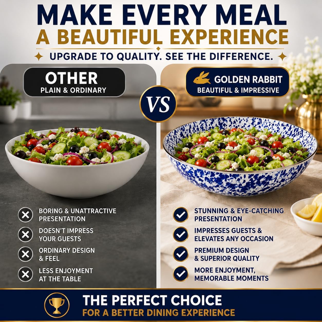 Golden Rabbit Enamelware Catering Bowl, 5 quart, Cobalt Swirl