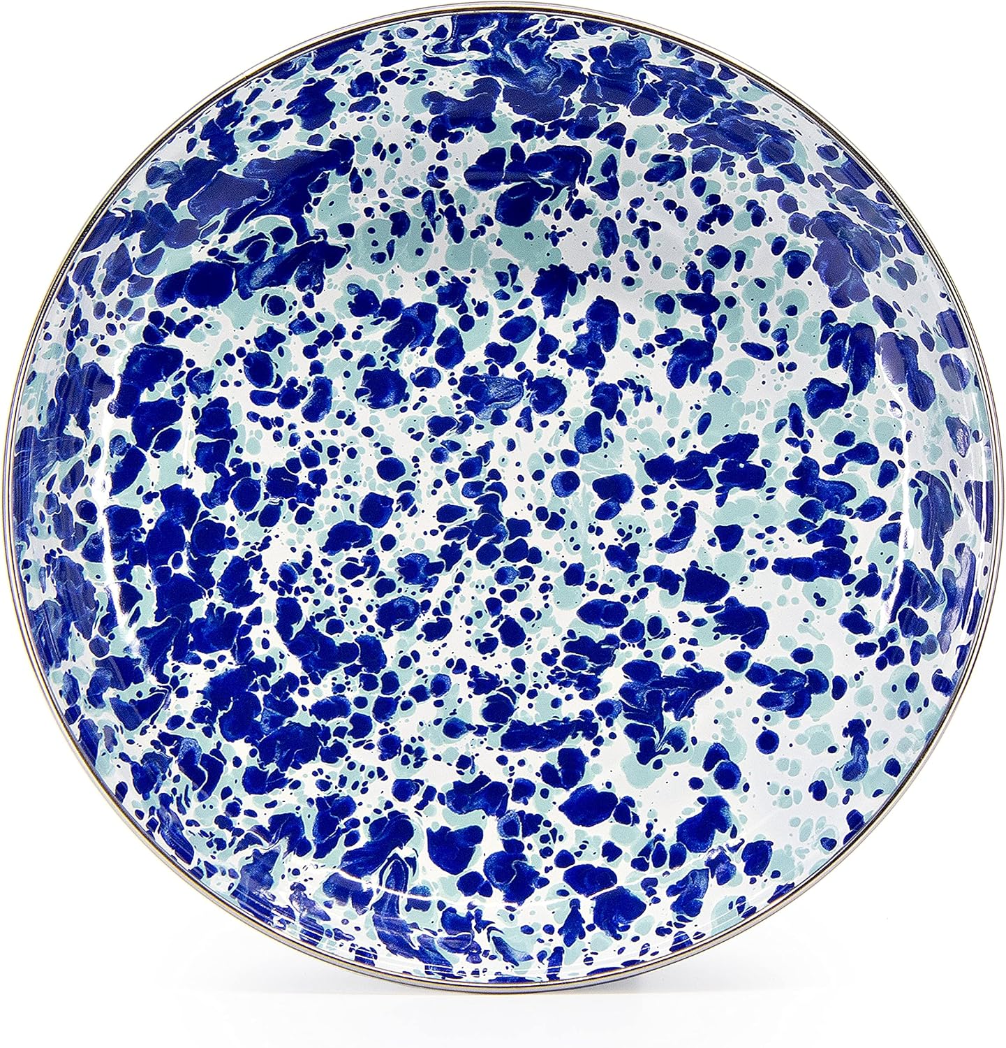 Golden Rabbit Enamelware Pasta Plates, 10 inch, Ocean, Set of 4