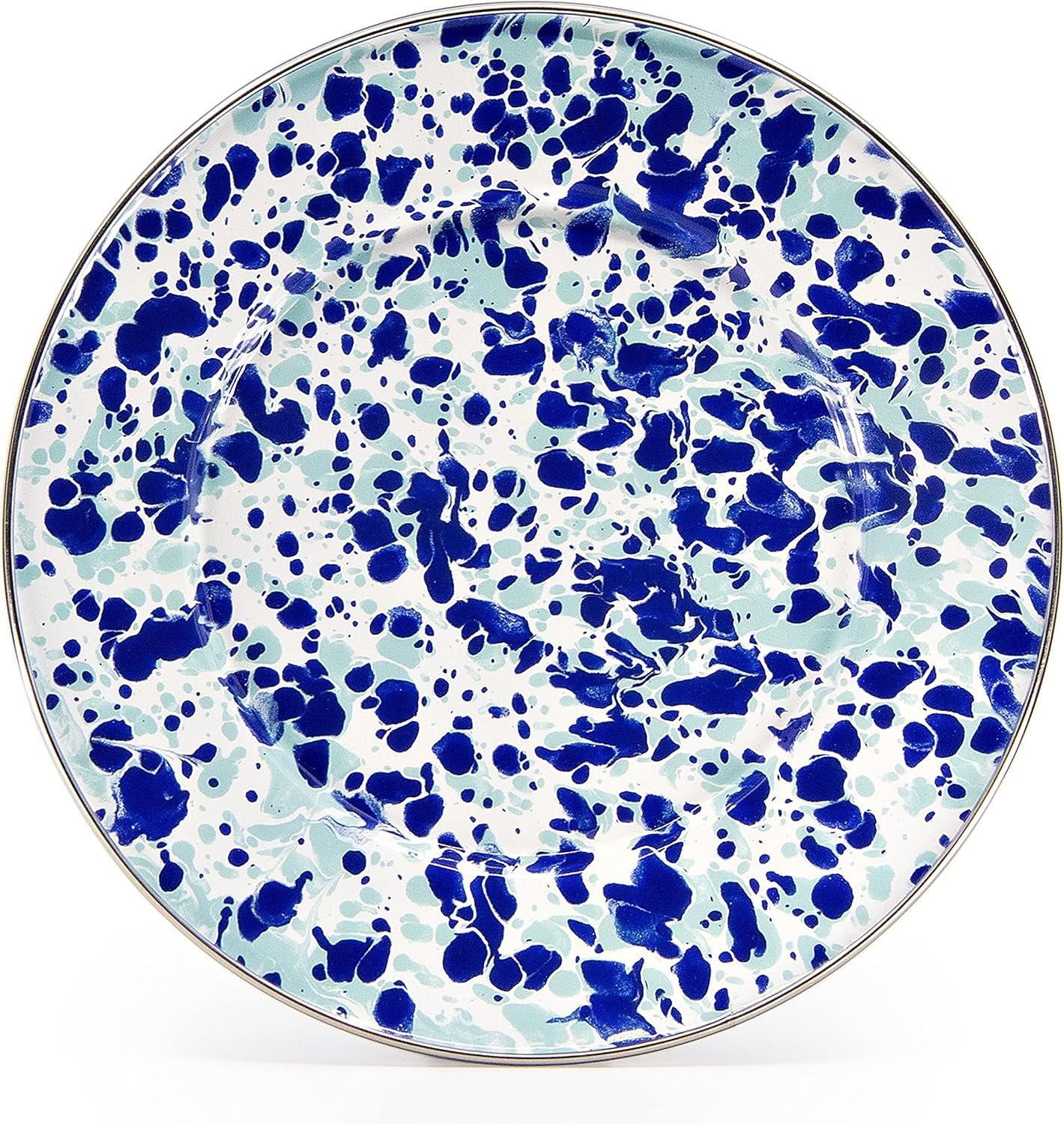 Golden Rabbit Enamelware Sandwich Plates, 8.5 inch, Ocean, Set of 4