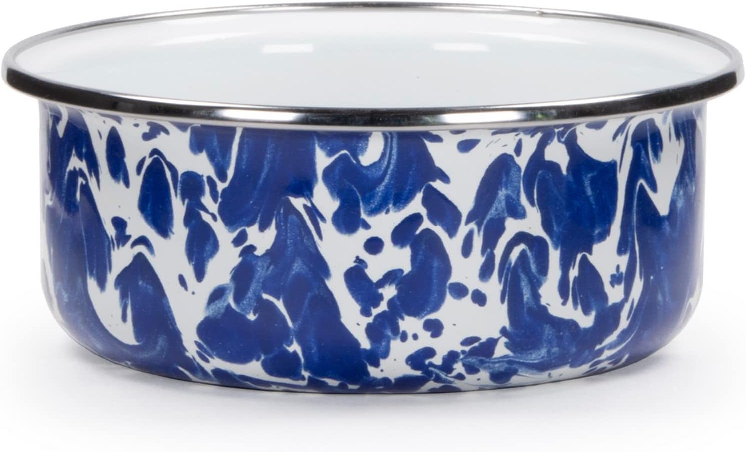 Golden Rabbit Enamelware 12-piece Dinnerware Set, Cobalt Swirl
