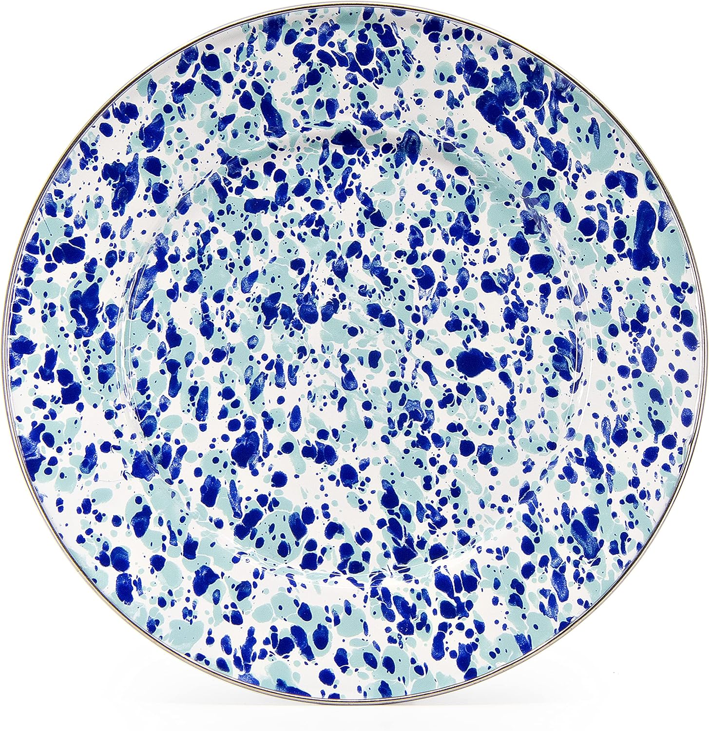 Golden Rabbit Enamelware Dinner Plates, 10.5 inch, Ocean, Set of 4