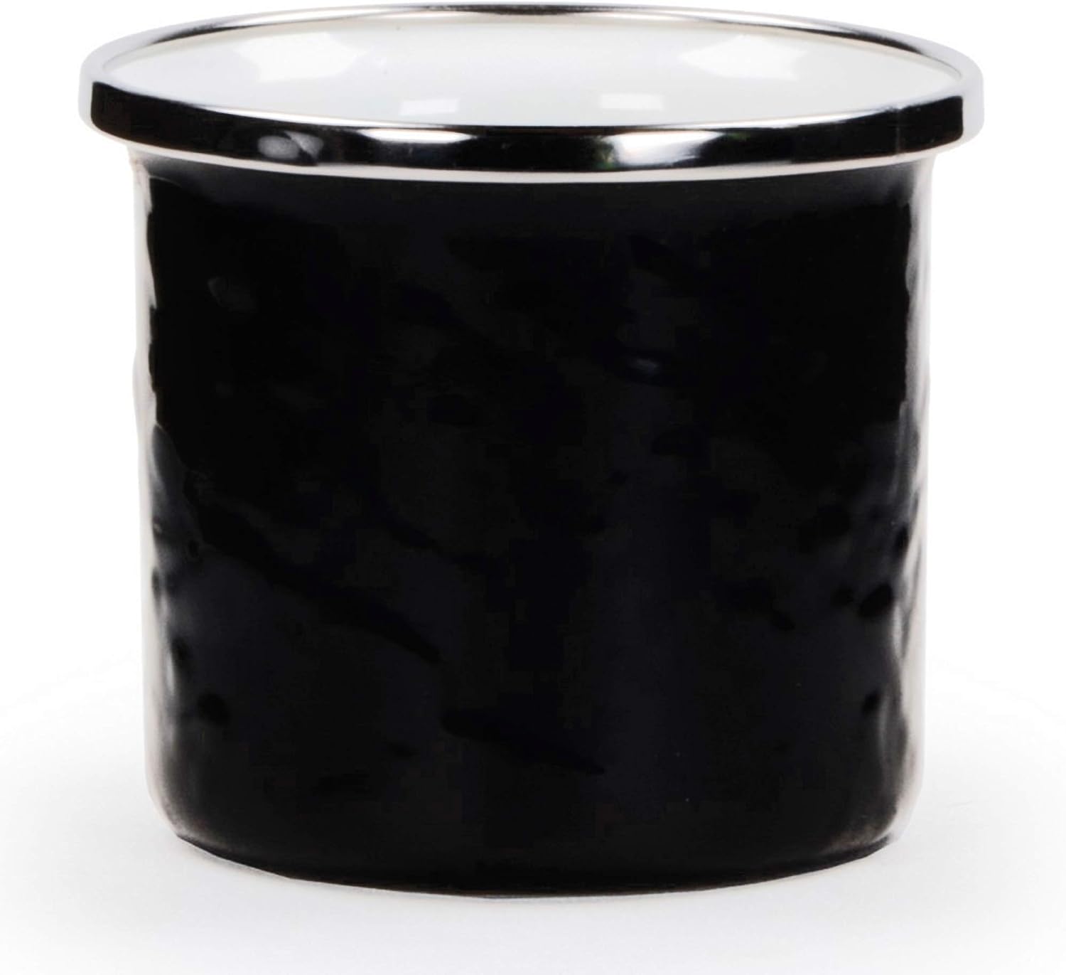Golden Rabbit Enamelware Ramekins, 4 ounce, Solid Black Textured, Set of 4