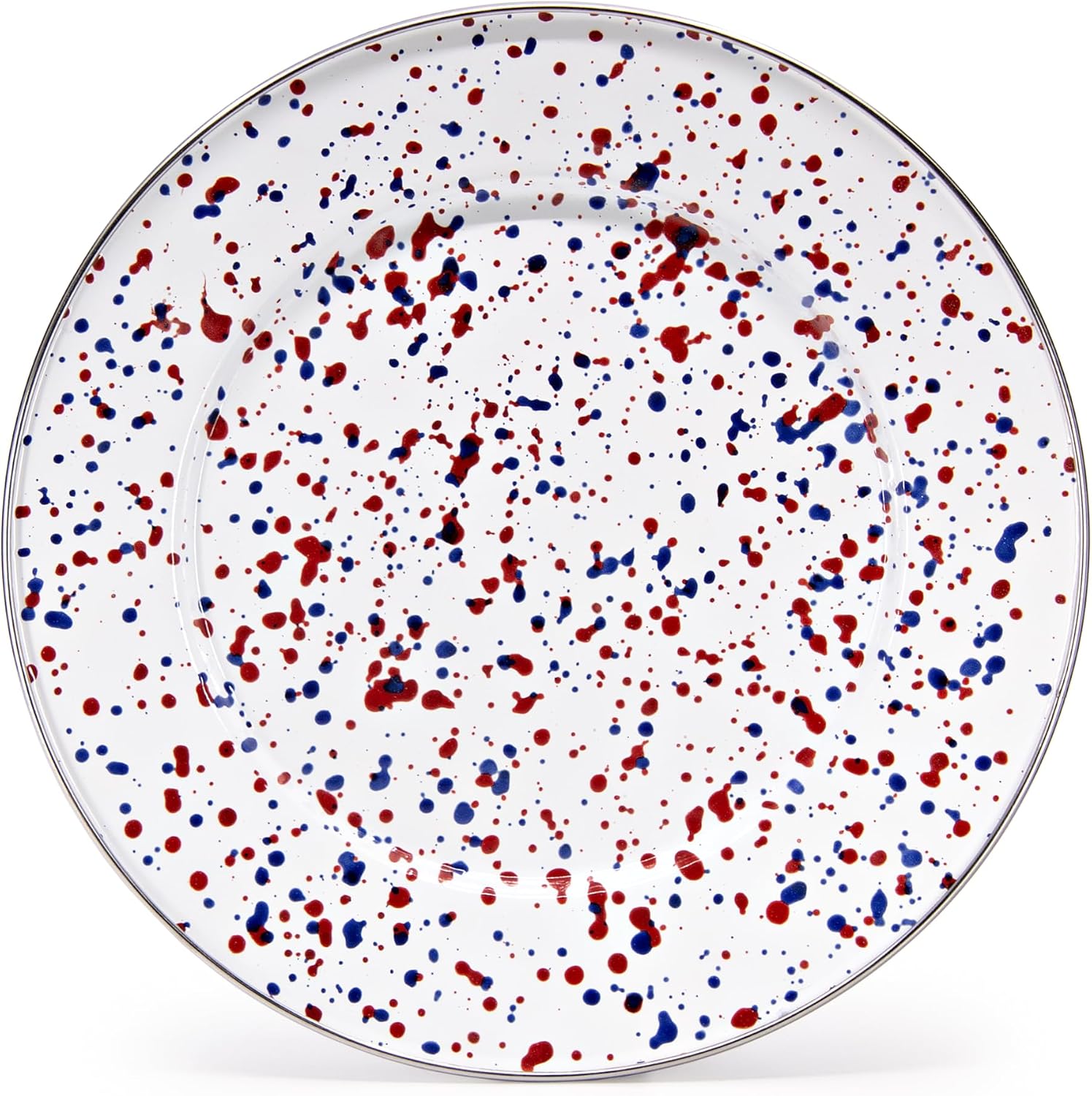 Golden Rabbit Enamelware Sandwich Plates, 8.5 inch, Americana, Set of 4