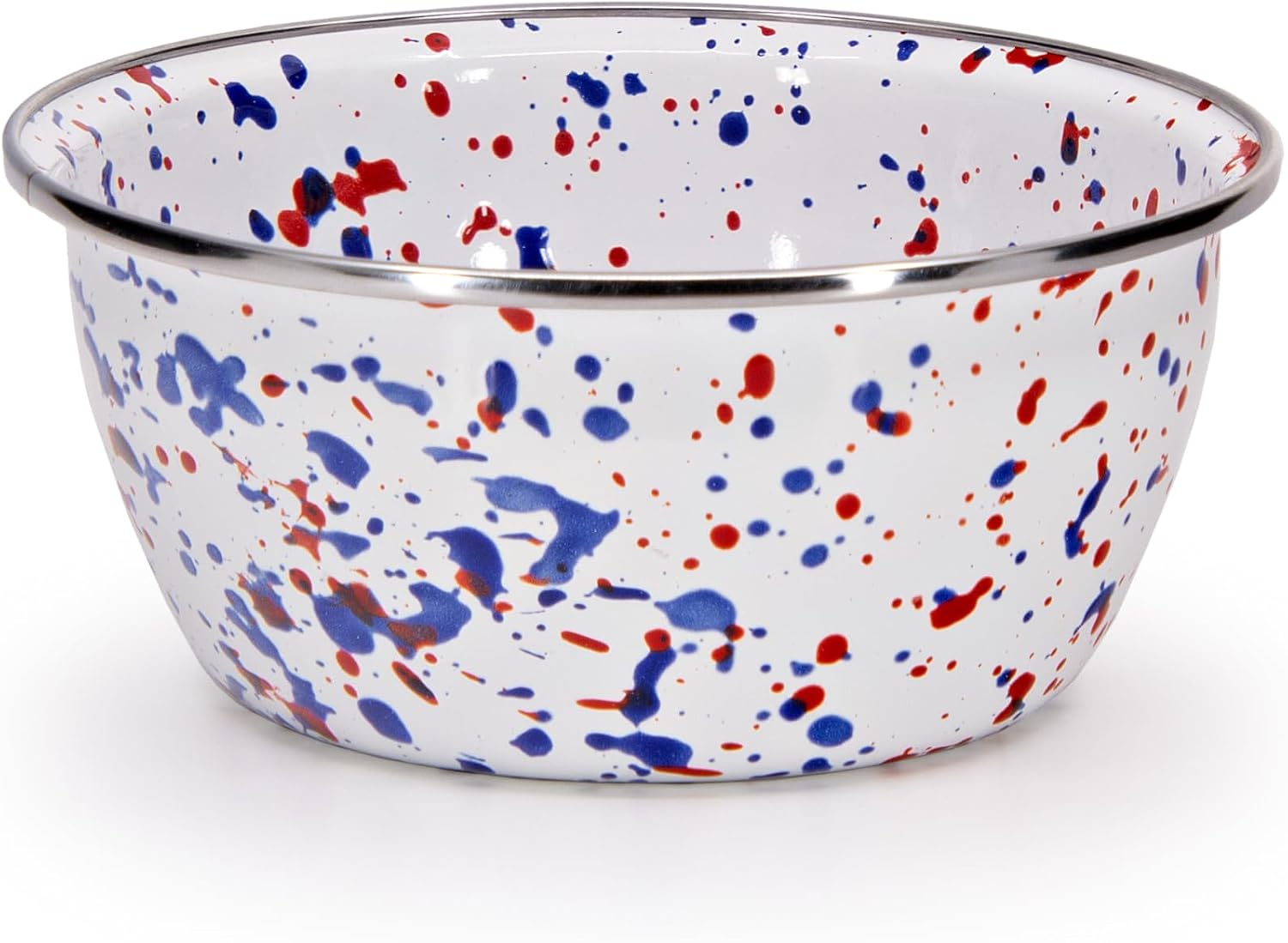 Golden Rabbit Enamelware Salad Bowls, 24 ounce, Americana, Set of 4