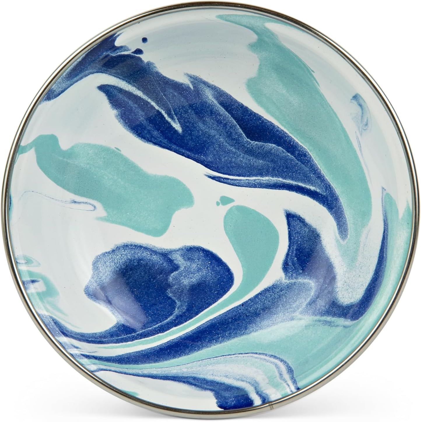 Golden Rabbit Enamelware Tasting Dish Bowls, 4 ounce, Lagoon, Set of 6