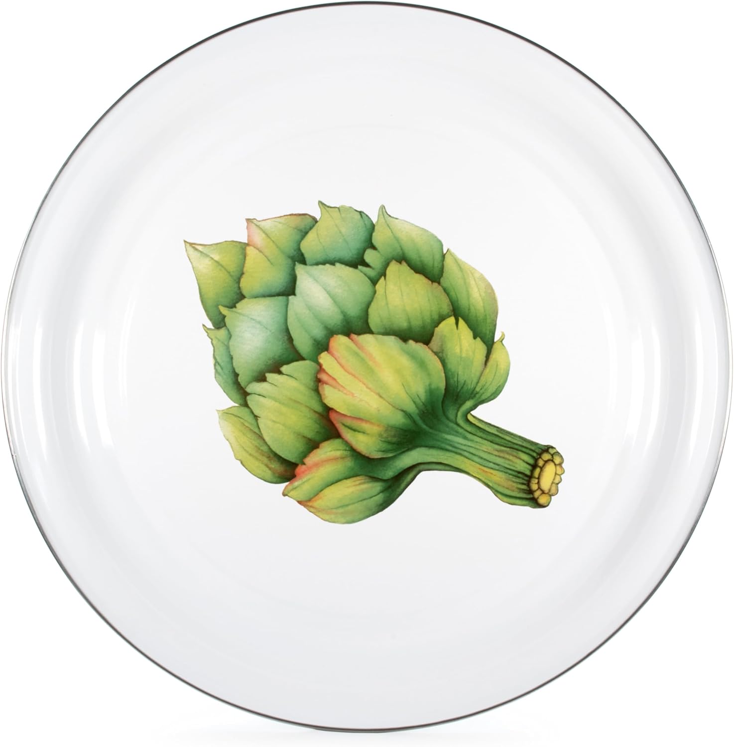 Golden Rabbit Enamelware Large Serving Tray, 20 inch, Fresh Produce